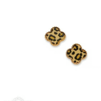 Lana Leopard Brown Aretes