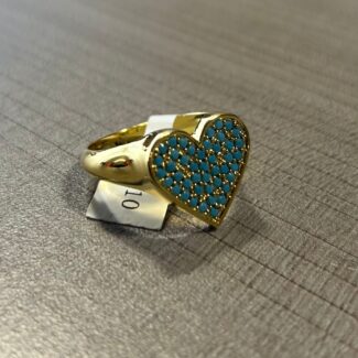 Corazon Azul Anillo #10